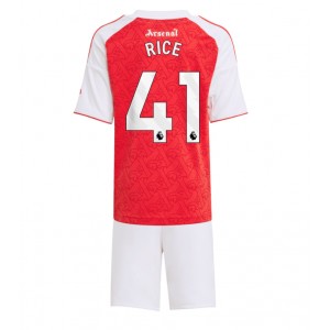 Fotbalové Dres Arsenal Declan Rice #41 Dětské Domácí Oblečení 2025-26 Krátký Rukáv (+ trenýrky)